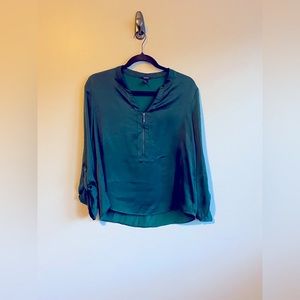 Forever 21 Zipper Front Top in Green